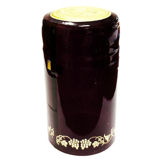 Burgundy/Gold PVC Shrink Capsules (30)