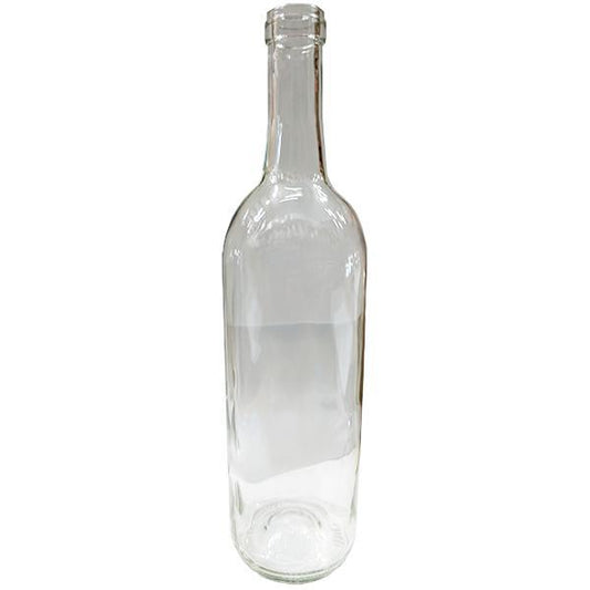 750 mL Clear Bordeaux Wine Bottles, 12 per case