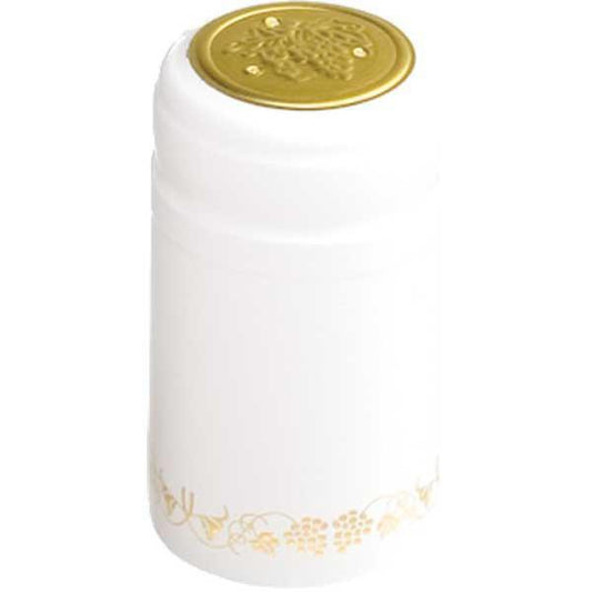 White/Gold PVC Shrink Capsules (30)