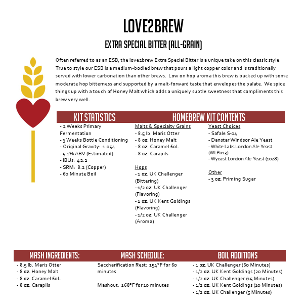 Extra Special Bitter All Grain 5 Gallon