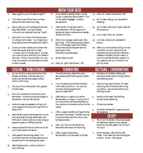 Vanilla Cream Ale Partial Mash 5 Gallon