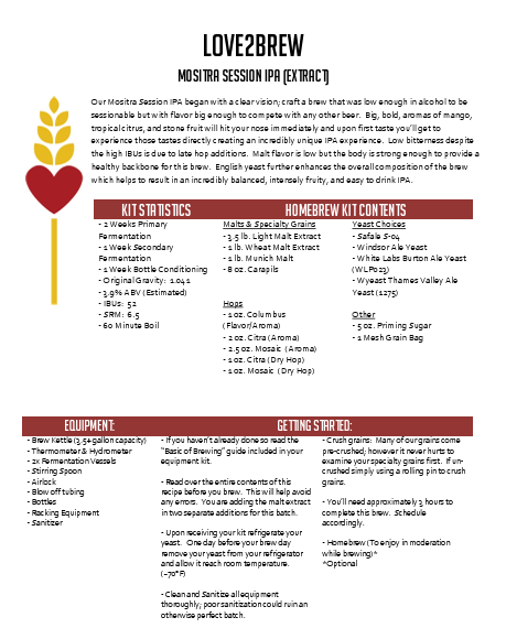 Mositra Session IPA Extract 5 Gallon