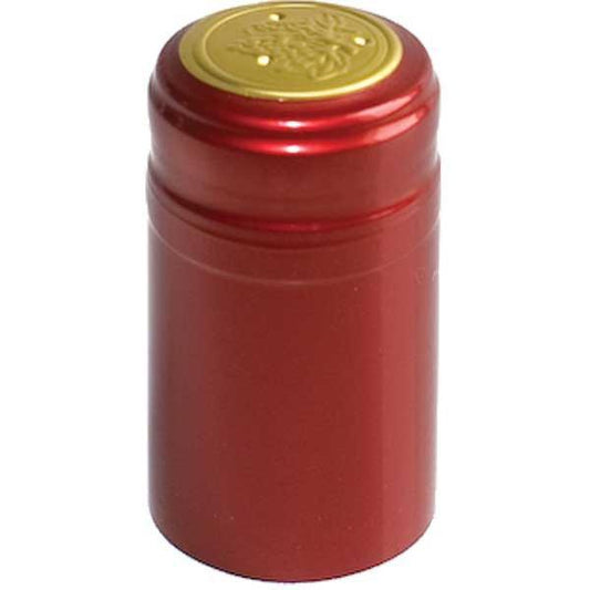 Metallic Ruby Red PVC Shrink Capsules (30)