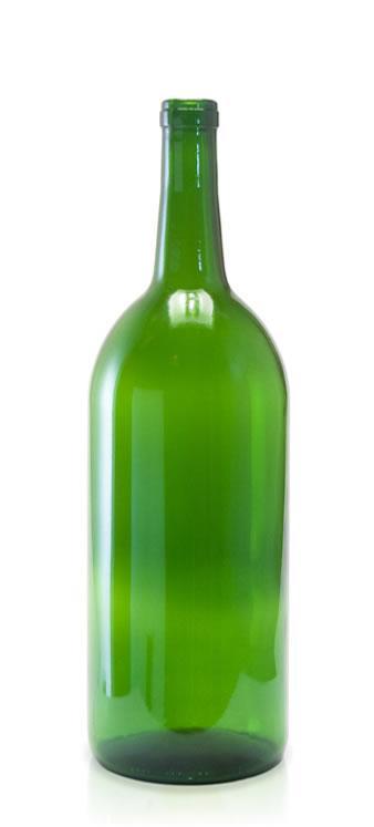 1.5 Liter Green Magnum Claret Wine Bottles, 6 per case