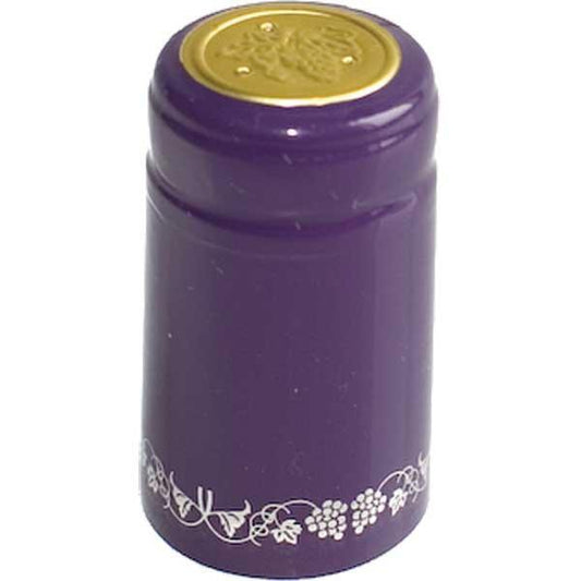 Purple/Silver PVC Shrink Capsules (30)